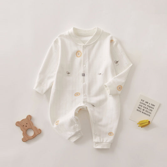 Baby Cotton Long Sleeve Jumpsuit – Soft, Cozy & Ideal for Spring & Autumn (Unisex)